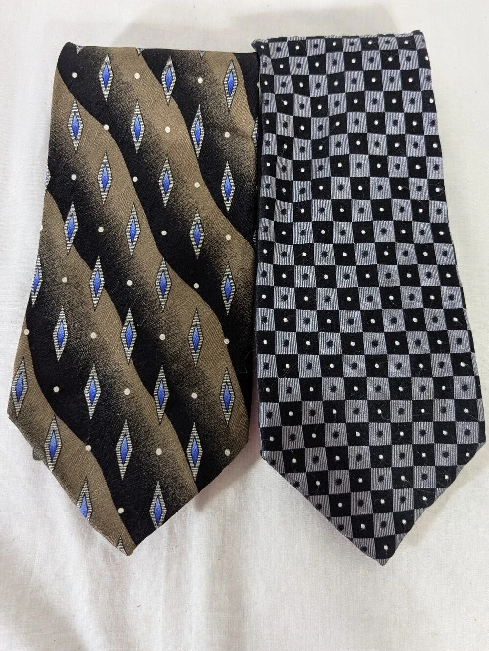 6 Assorted Silk Tie Lot Evan Picone Ron Chereskin Stafford Jos A Bank Plus More